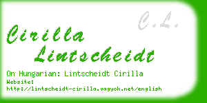 cirilla lintscheidt business card
